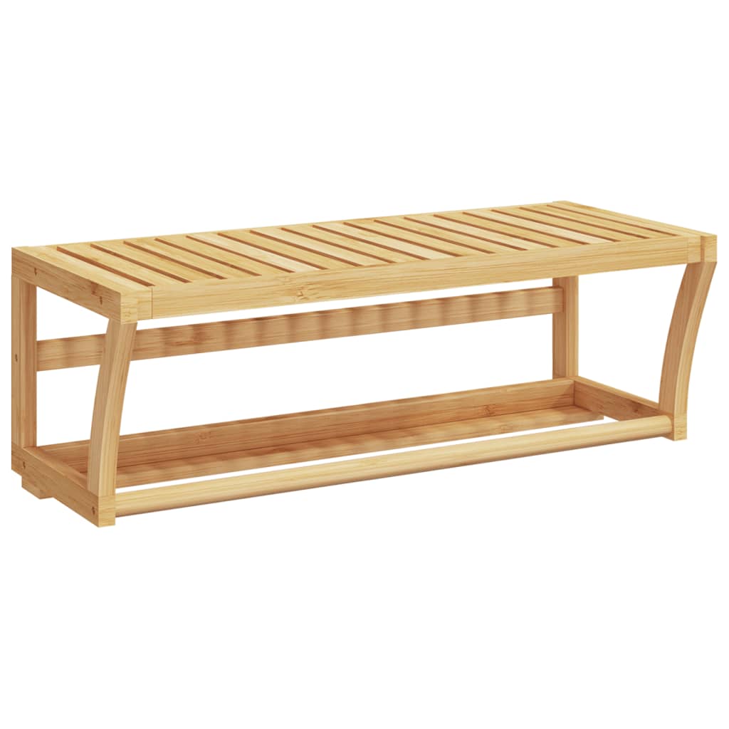 Håndklehylle veggmontert 60x25x20 cm bambus