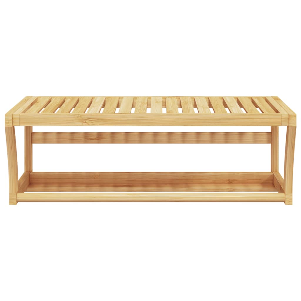 Håndklehylle veggmontert 60x25x20 cm bambus