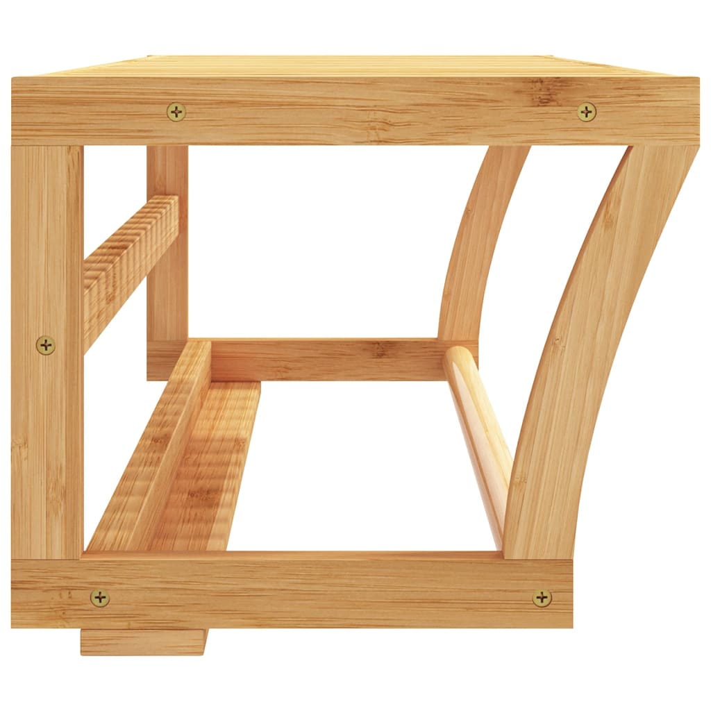 Håndklehylle veggmontert 60x25x20 cm bambus