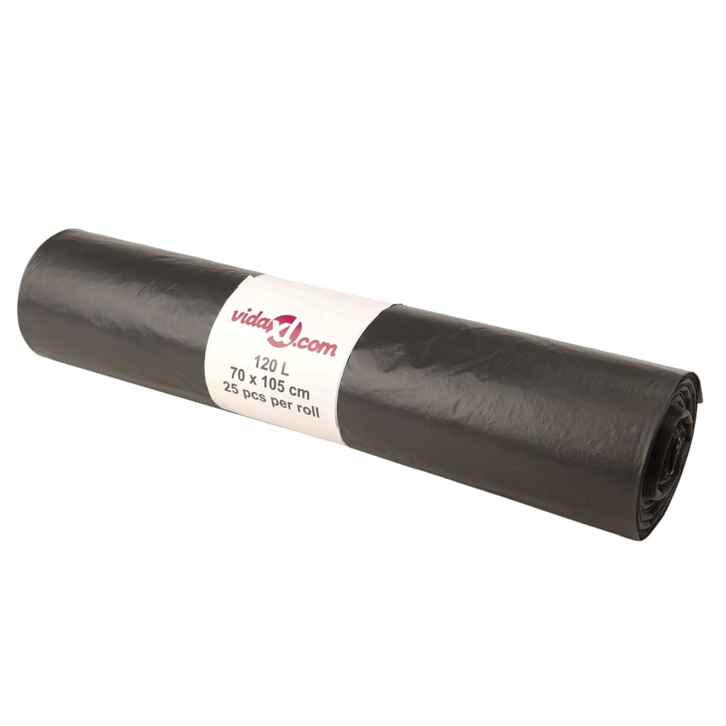 Søppelposer 250 stk svart 120 L