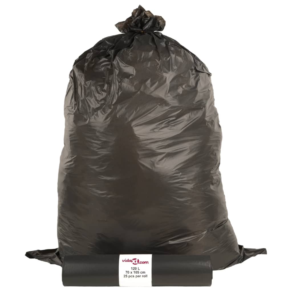 Søppelposer 250 stk svart 120 L