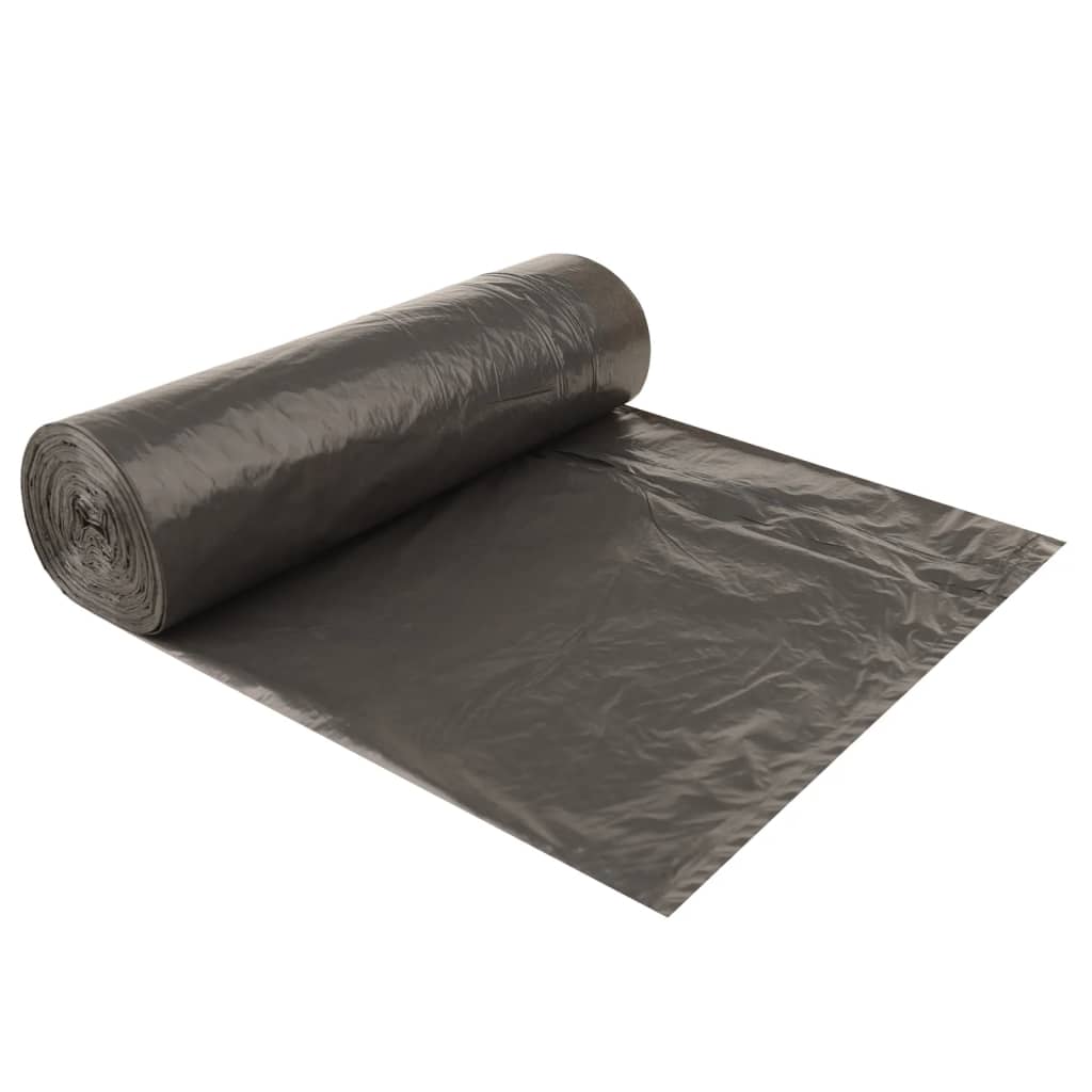 Søppelposer med snorer 250 stk svart 60 L