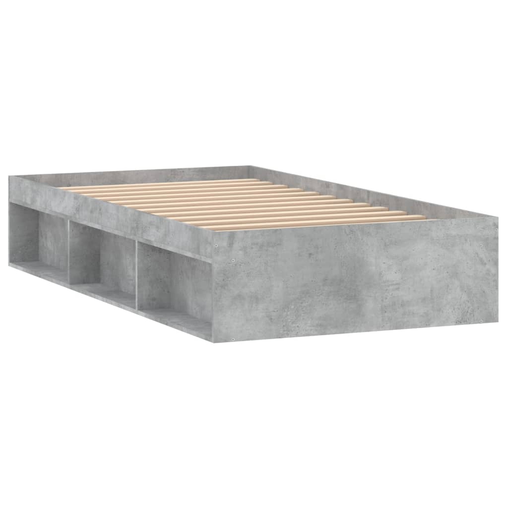 Sengeramme betonggrå 100x200 cm