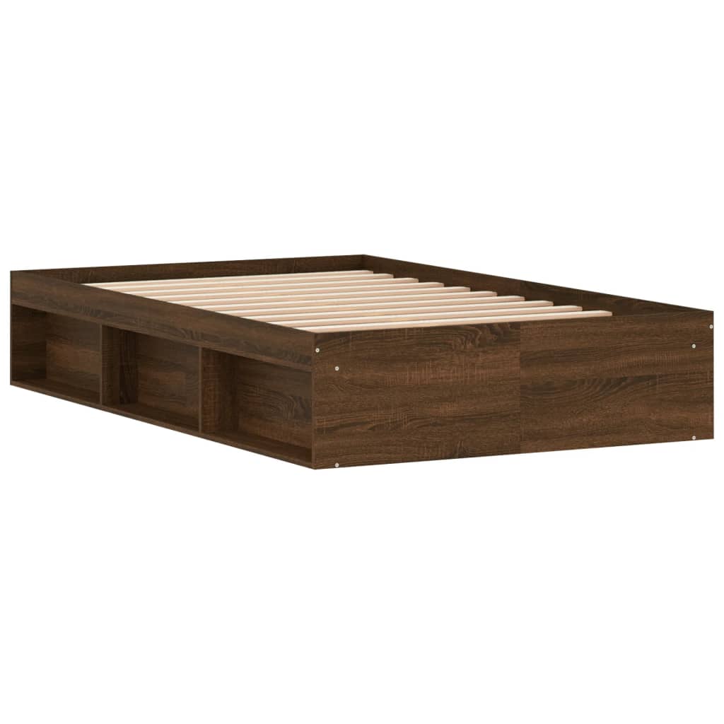 Sengeramme brun eik 120x200 cm