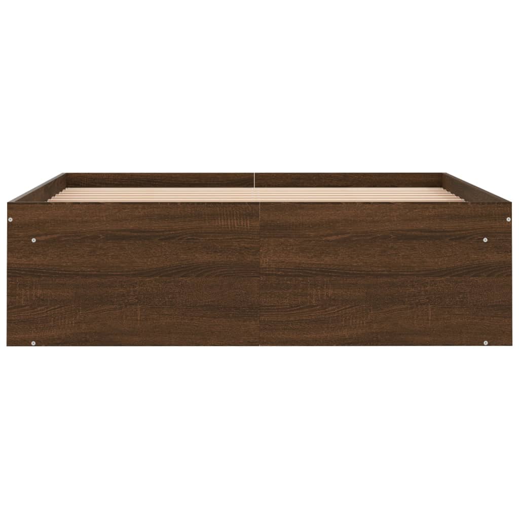 Sengeramme brun eik 120x200 cm