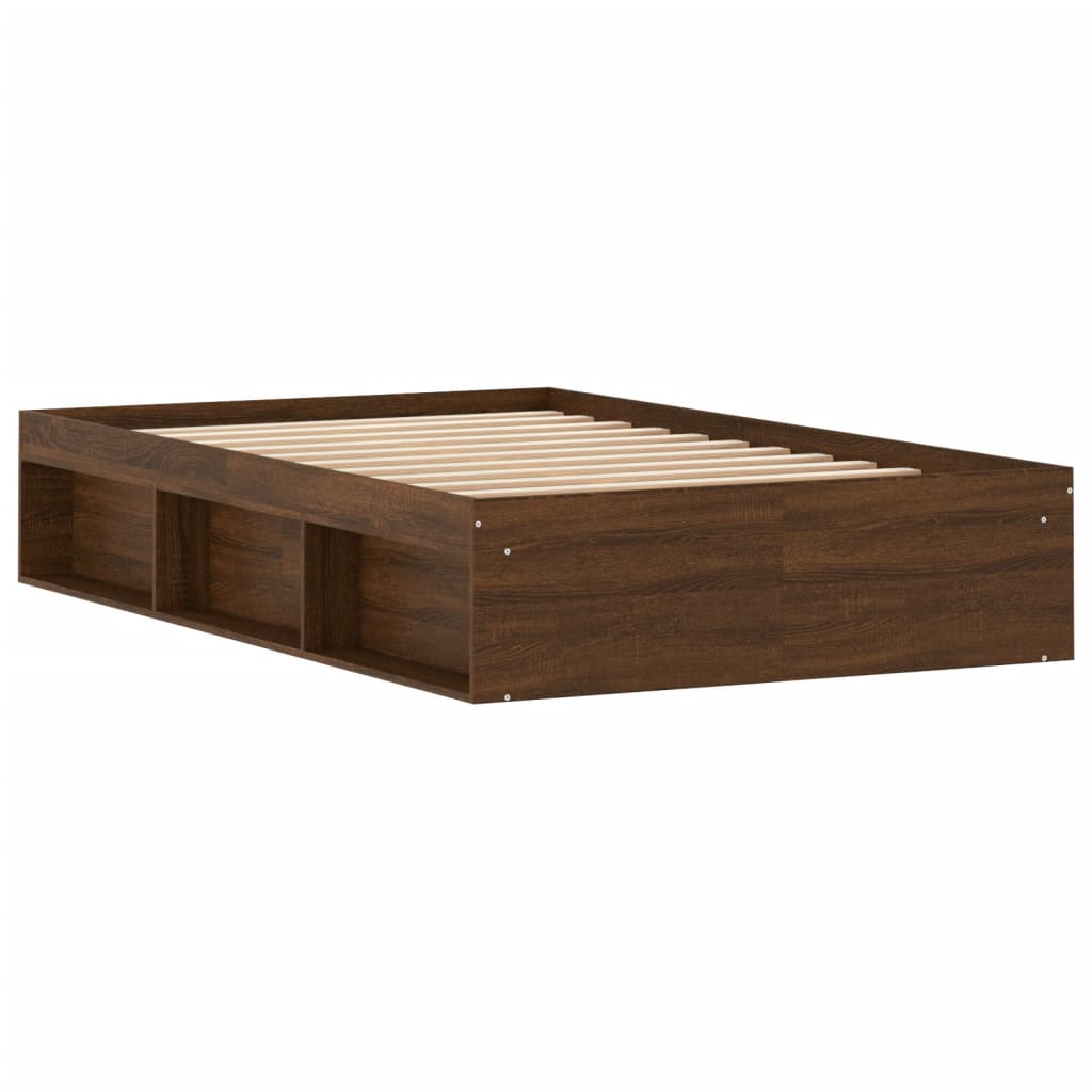 Sengeramme brun eik 120x200 cm