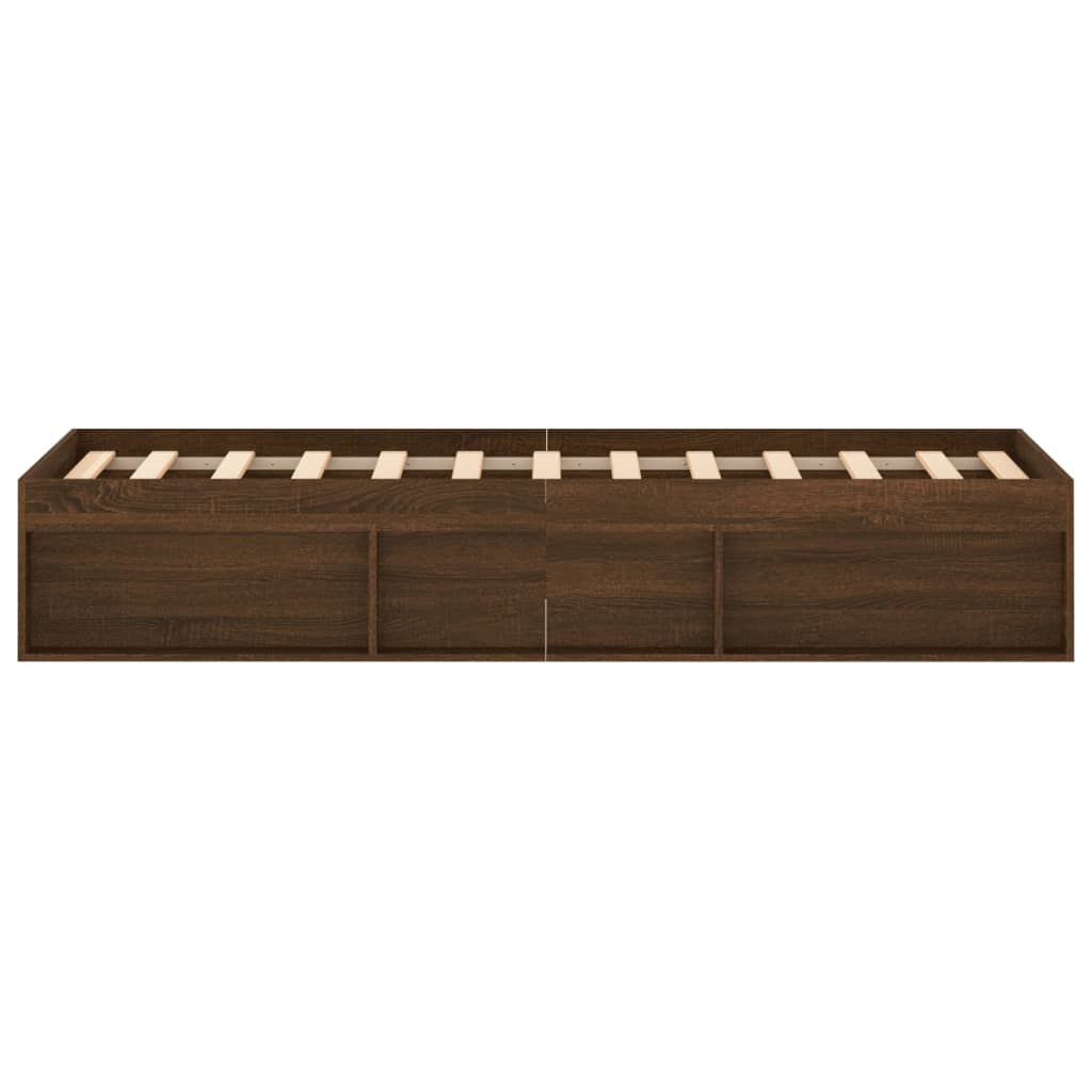 Sengeramme brun eik 120x190 cm