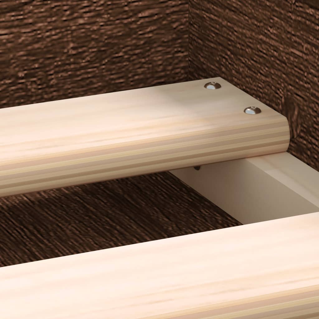 Sengeramme brun eik 120x190 cm