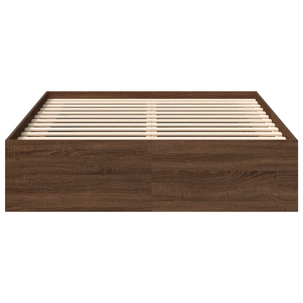 Sengeramme brun eik 140x190 cm