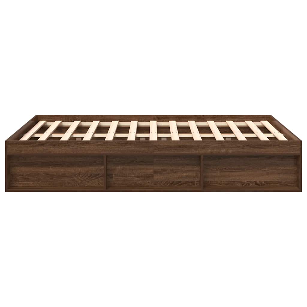 Sengeramme brun eik 140x190 cm