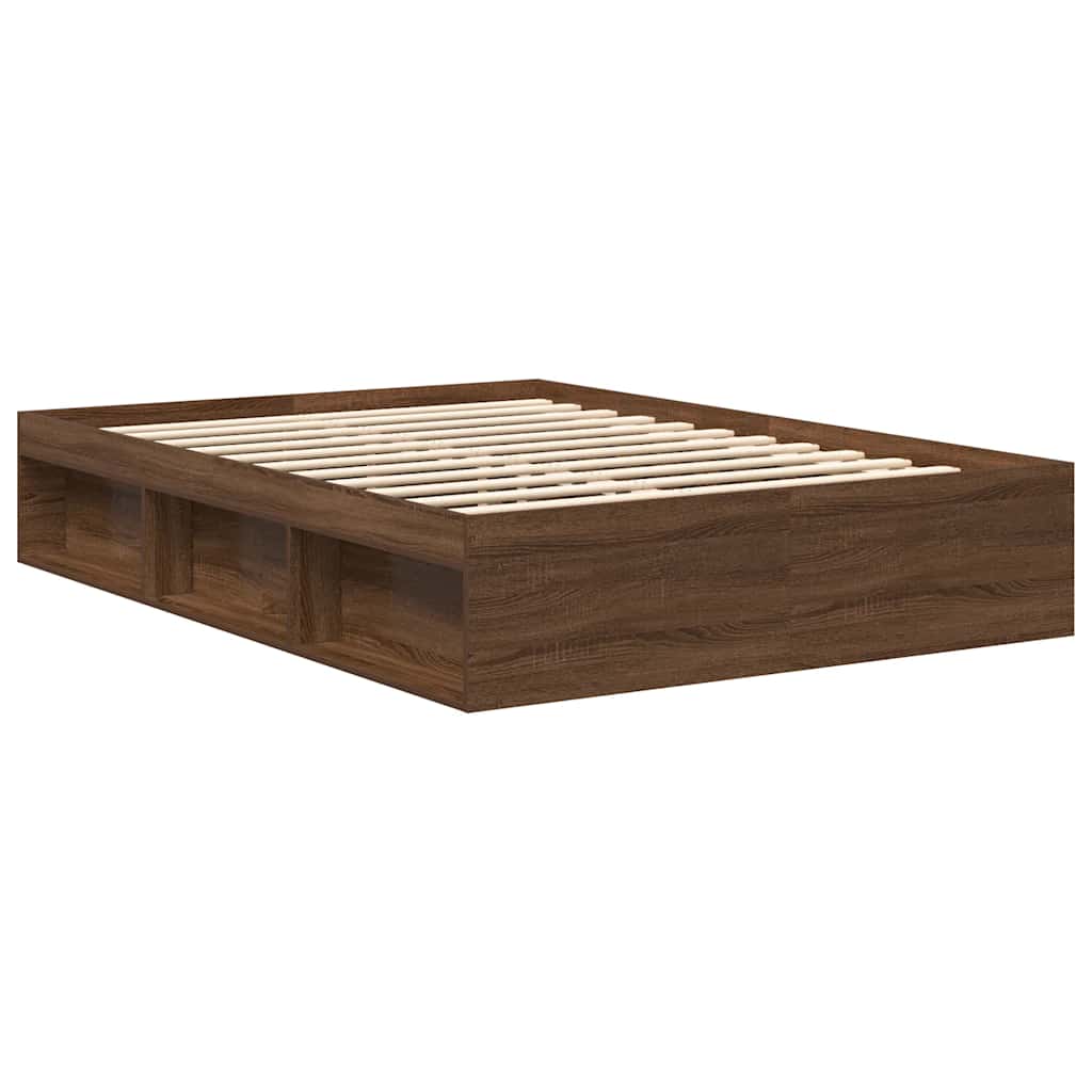 Sengeramme brun eik 140x190 cm