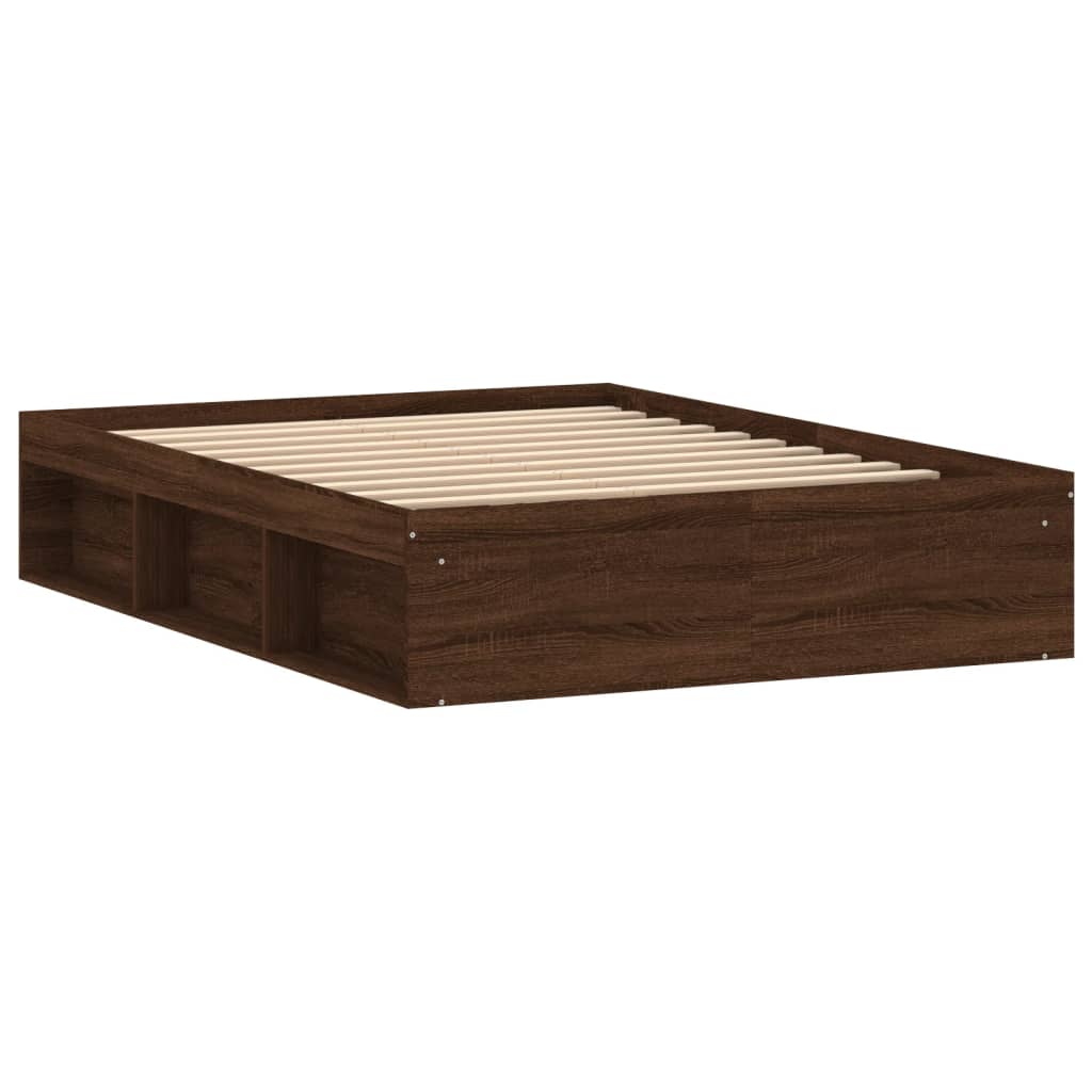 Sengeramme brun eik 135x190 cm