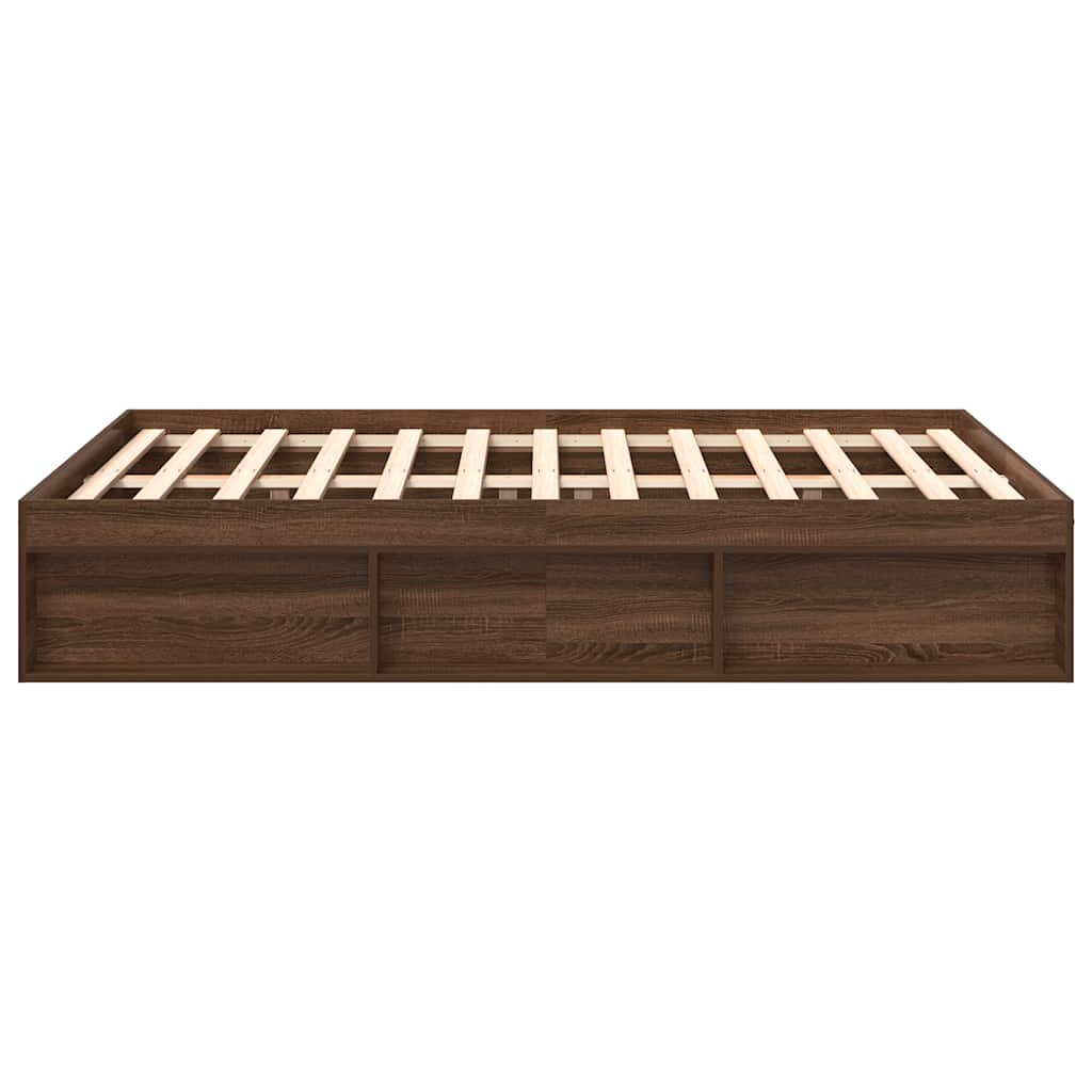 Sengeramme brun eik 135x190 cm