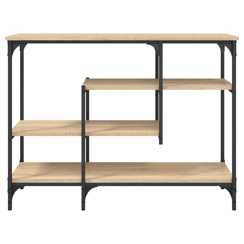 Konsollbord med hyller sonoma eik 100x35x75 cm