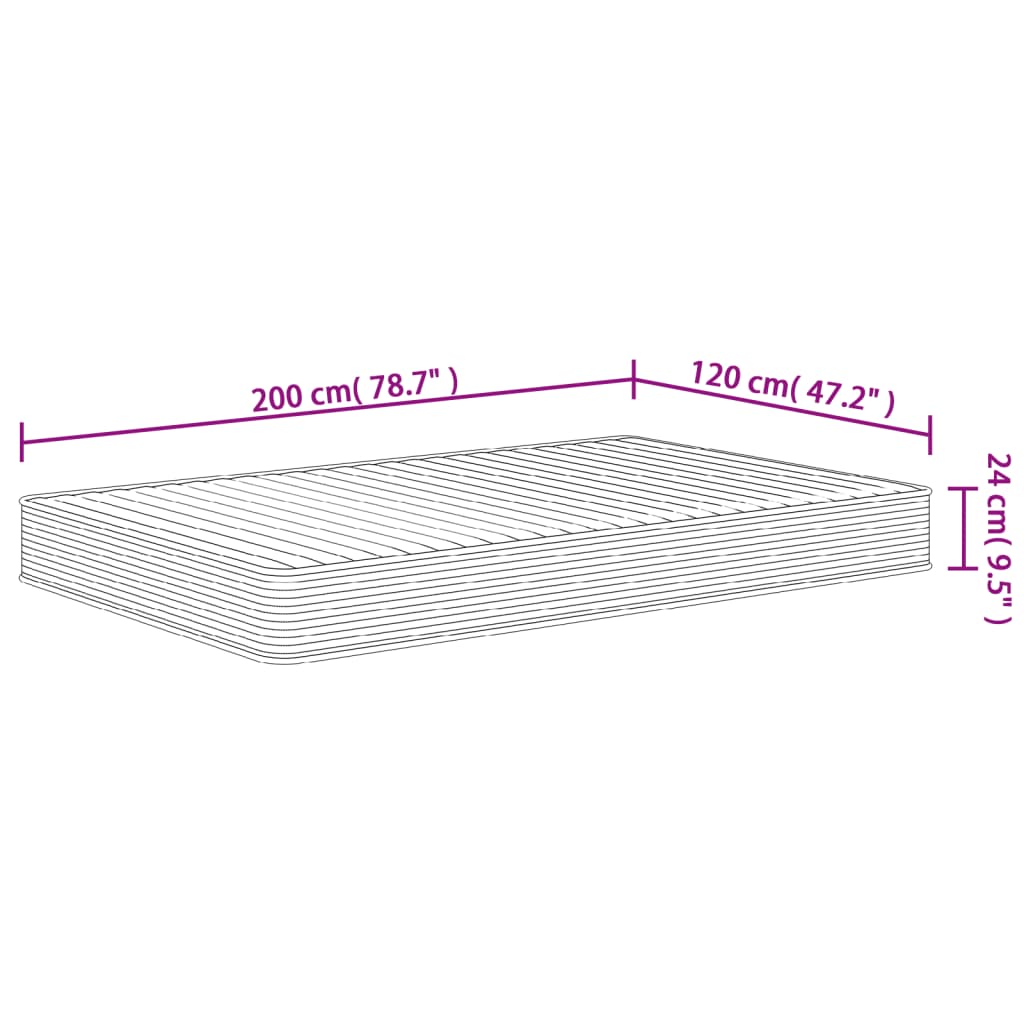 Skummadrass middels myk 120x200 cm