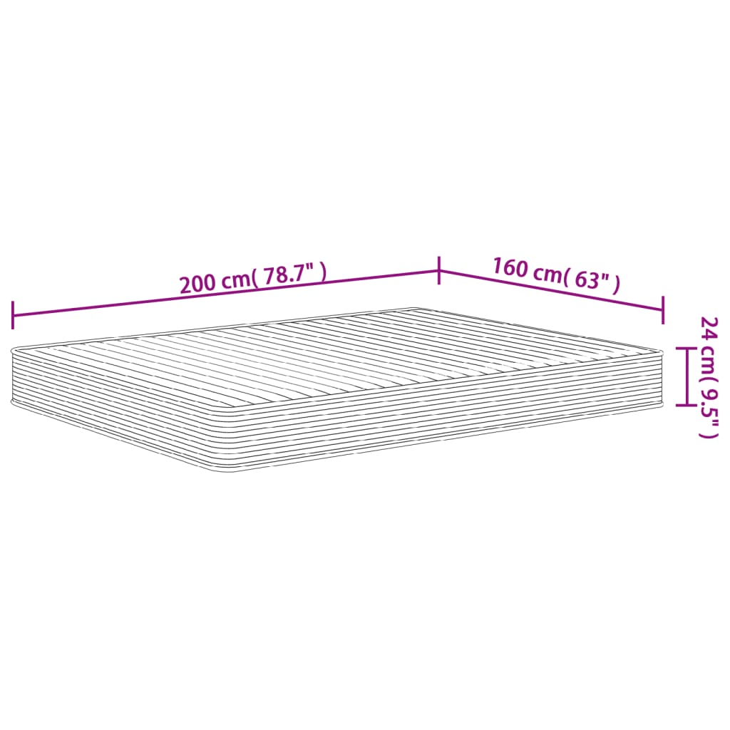 Skummadrass middels myk 160x200 cm