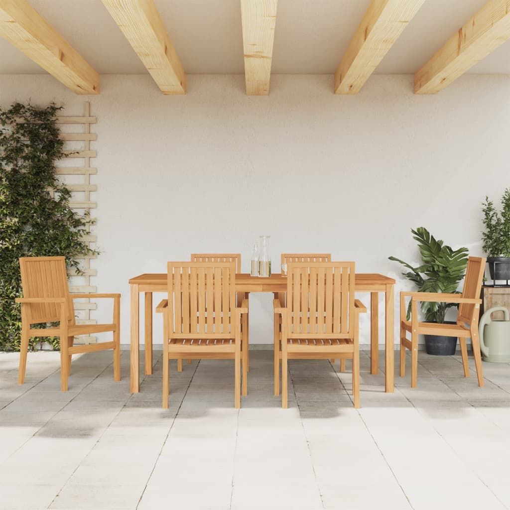 Utendørs spisestue 7 deler heltre teak