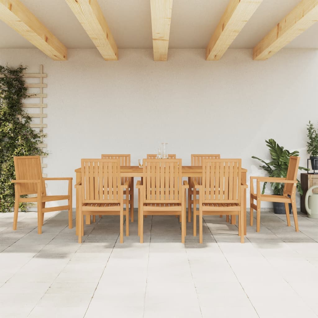 Utendørs spisestue 9 deler heltre teak