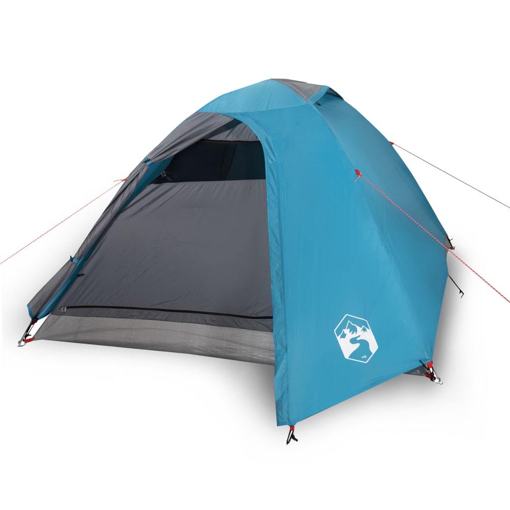 Kuppeltelt for camping 1 person blå vanntett