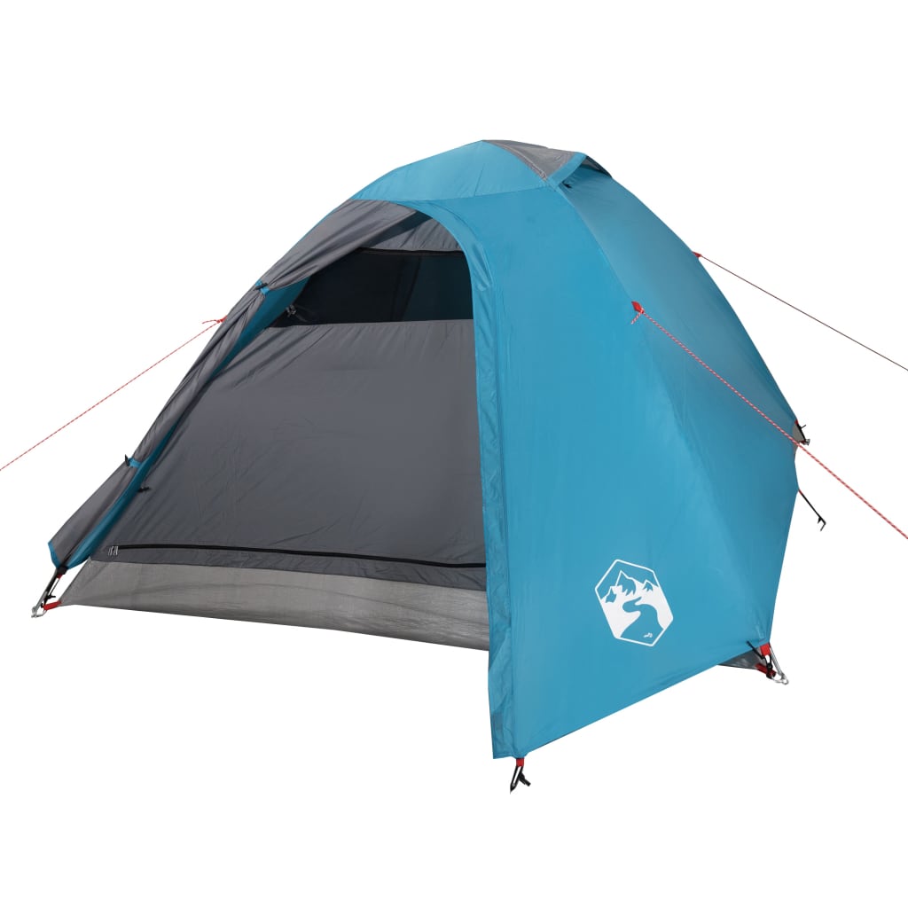Kuppeltelt for camping 1 person blå vanntett
