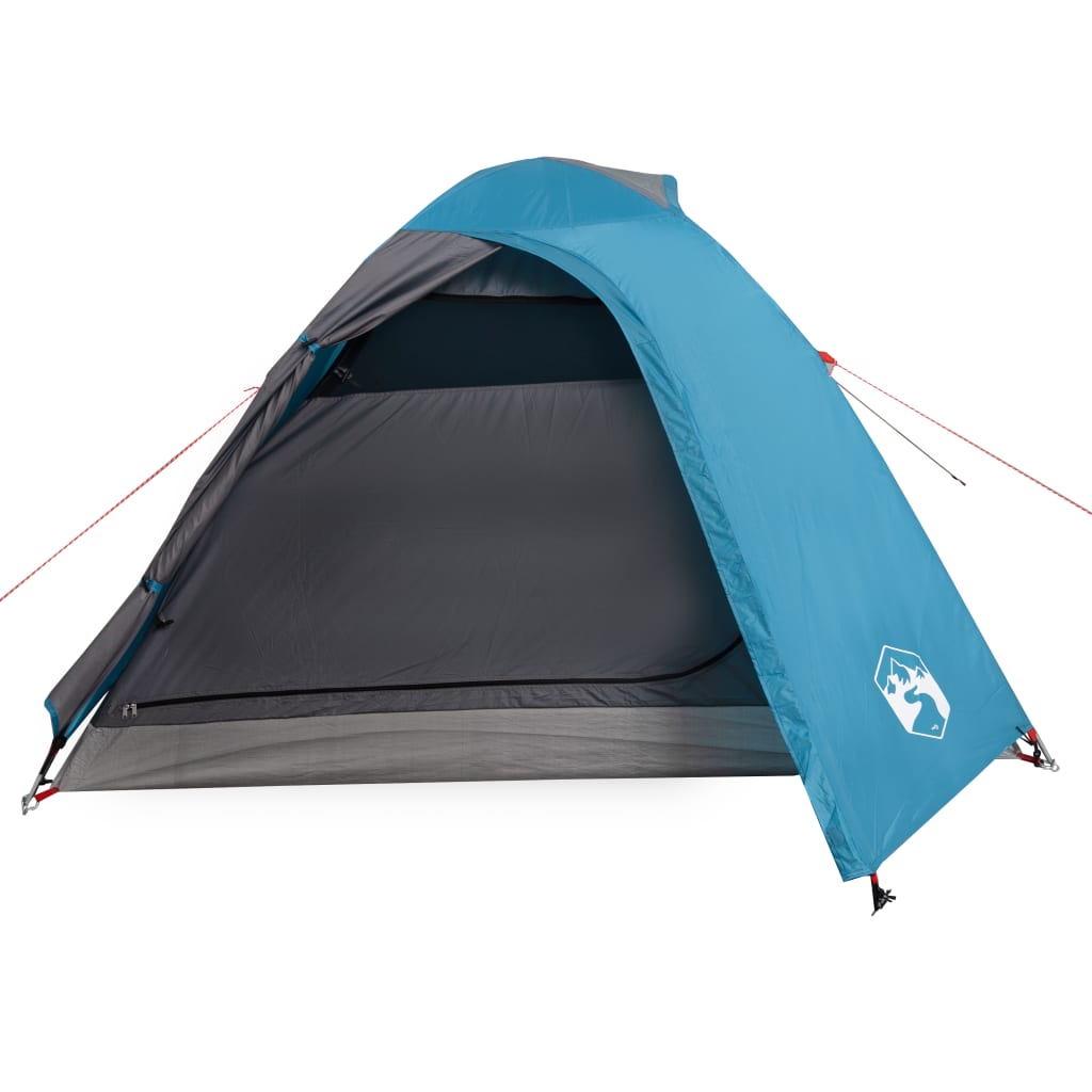 Kuppeltelt for camping 1 person blå vanntett