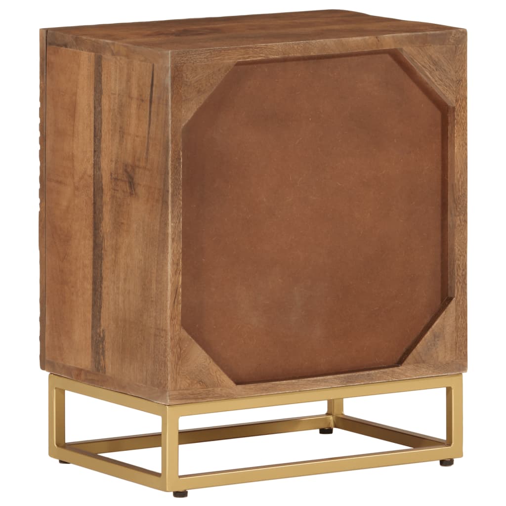 Nattbord 40x30x50 cm heltre mango og jern