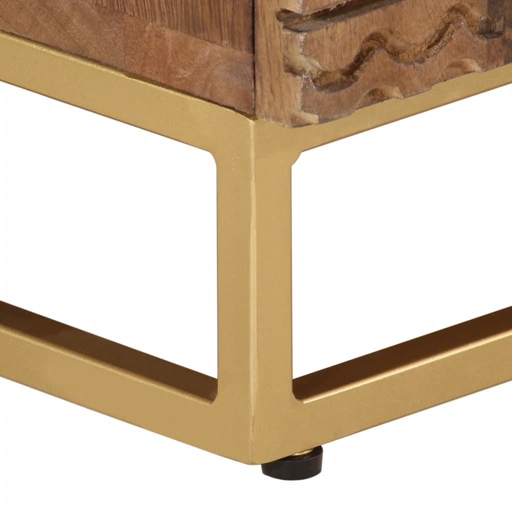 Nattbord 40x30x50 cm heltre mango og jern