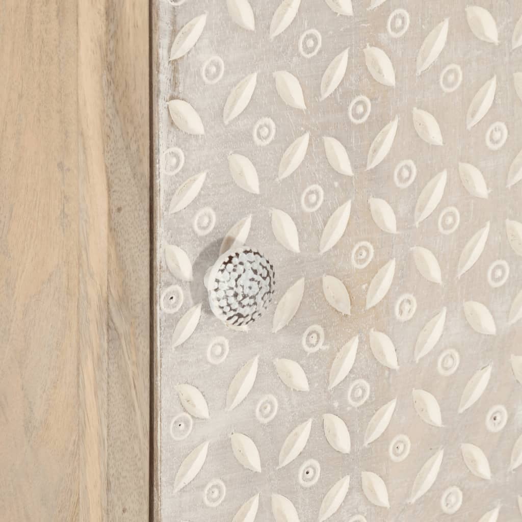 Nattbord 40x30x50 cm heltre mango og jern