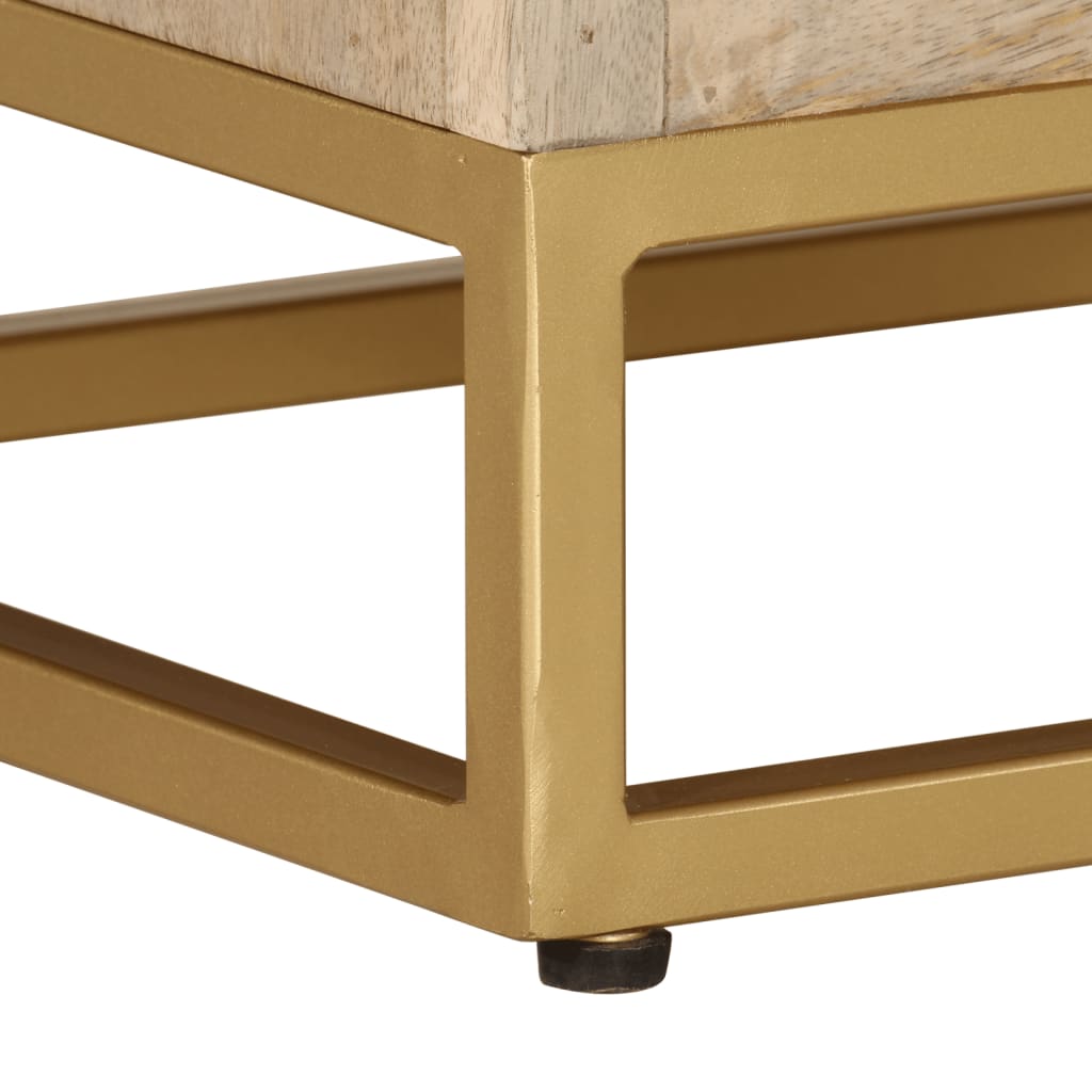 Nattbord 40x30x50 cm heltre mango og jern