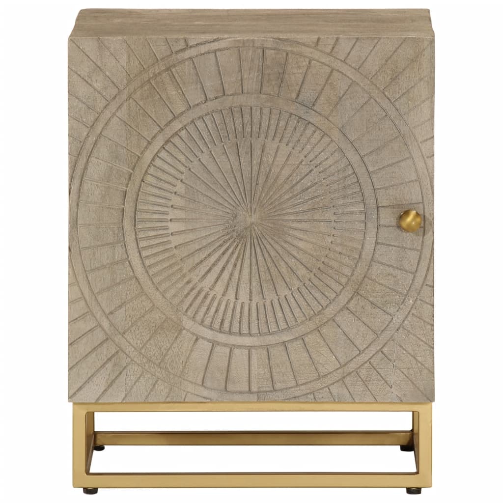 Nattbord 40x30x50 cm heltre mango og jern