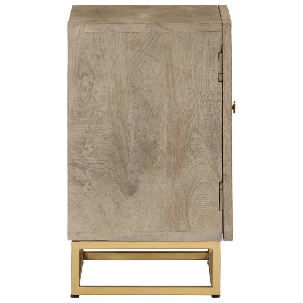 Nattbord 40x30x50 cm heltre mango og jern