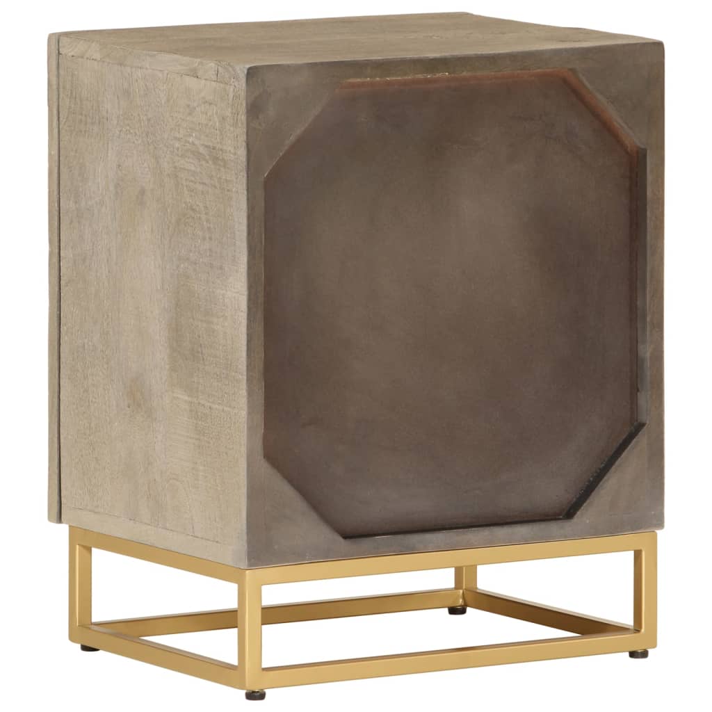 Nattbord 40x30x50 cm heltre mango og jern