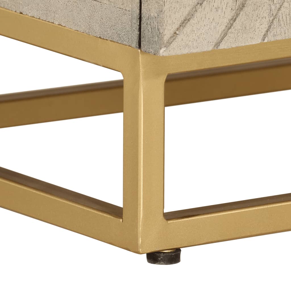 Nattbord 40x30x50 cm heltre mango og jern