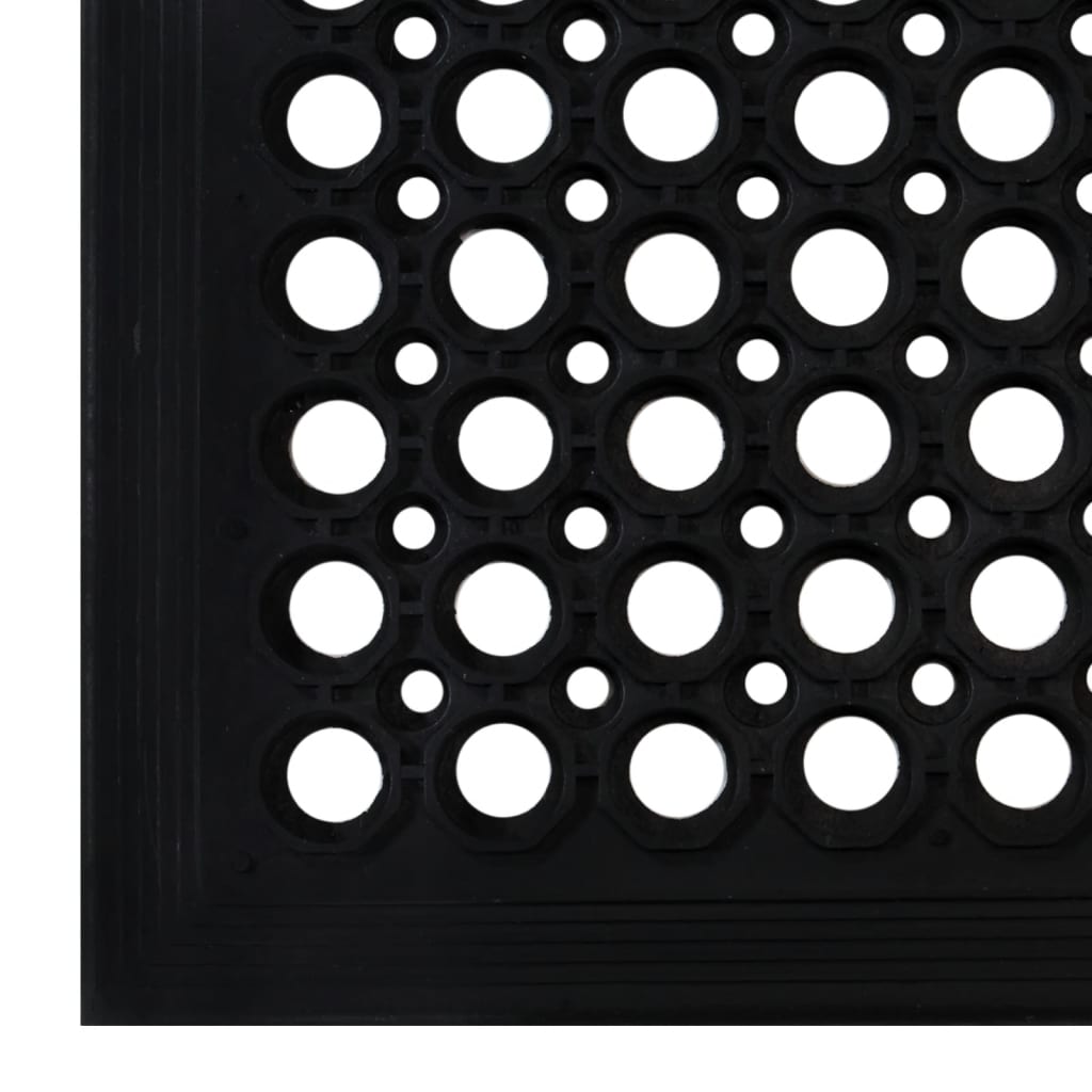 Dørmatte rektangulær 60x90 cm gummi