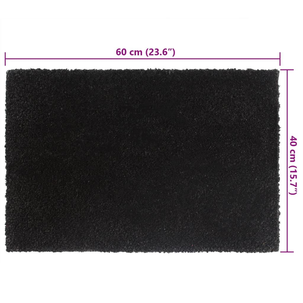 Dørmatter 5 stk svart 40x60 cm tuftet kokosfiber