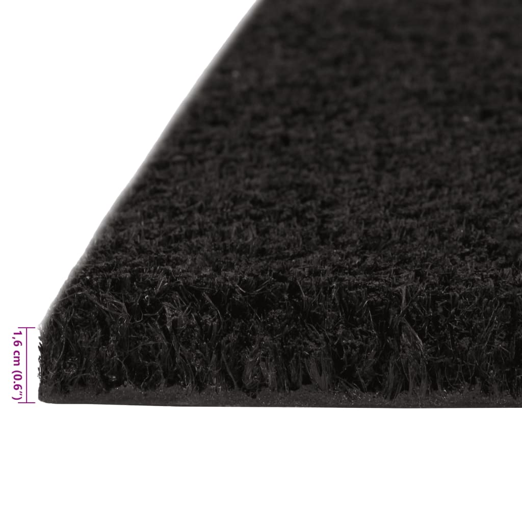 Dørmatter 5 stk svart 40x60 cm tuftet kokosfiber