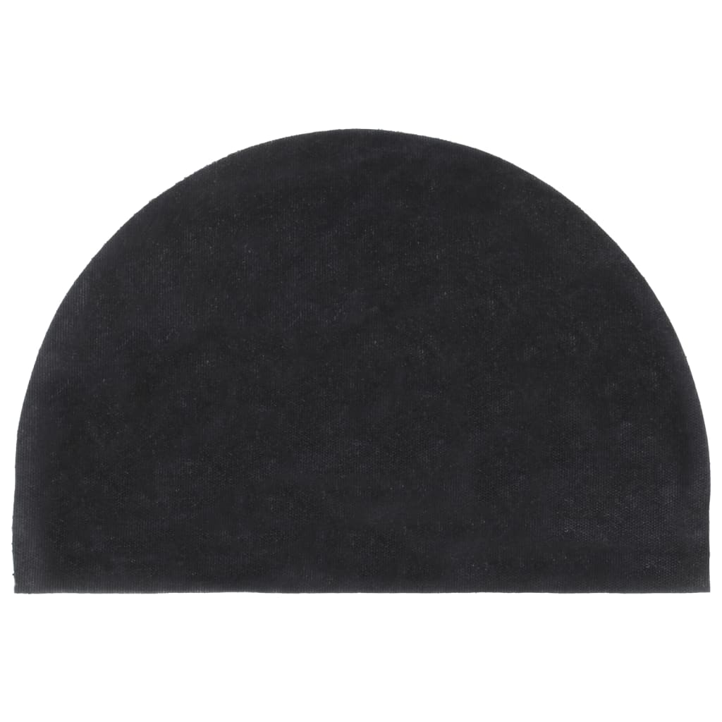 Dørmatte mørkegrå halvrund 40x60 cm tuftet kokosfiber