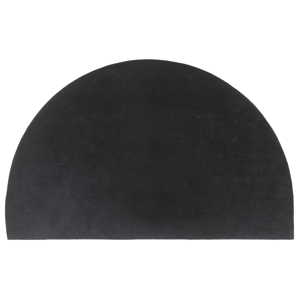 Dørmatte mørkegrå halvrund 50x80 cm tuftet kokosfiber