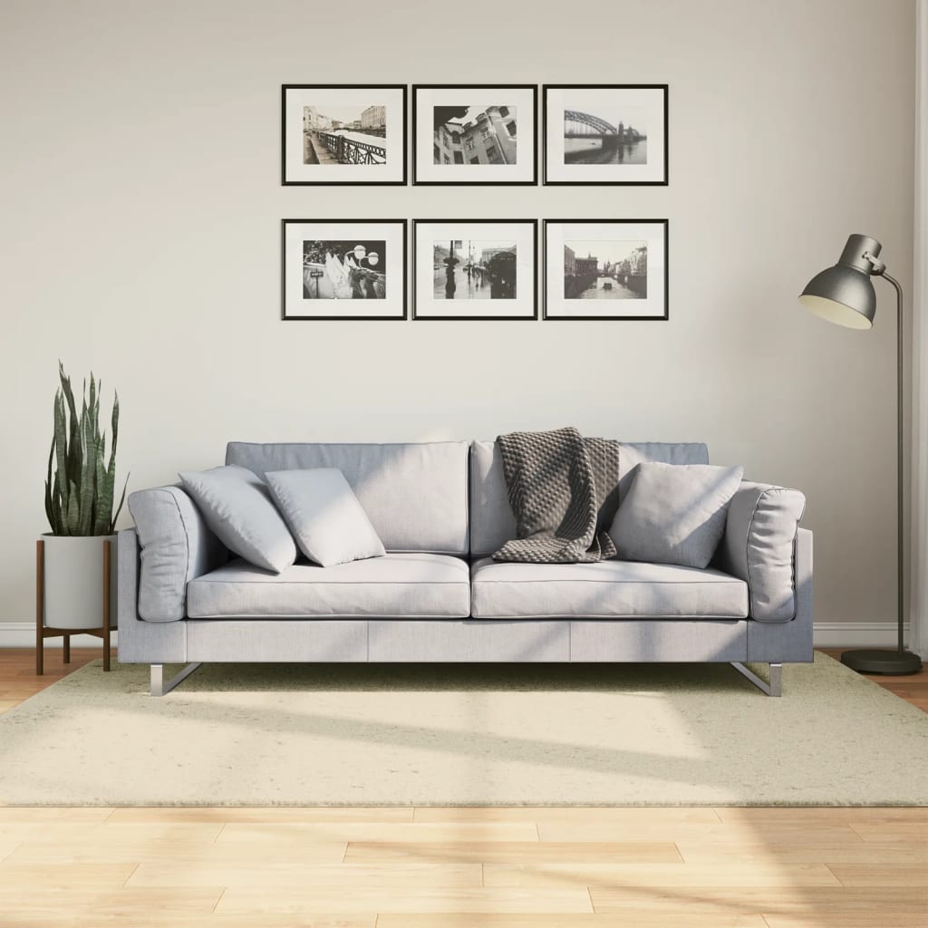 Teppe HUARTE kort luv mykt og vaskbart kremhvit 140x200 cm