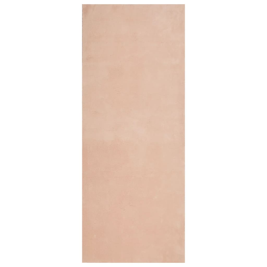Teppe HUARTE kort luv mykt og vaskbart blush 80x200 cm