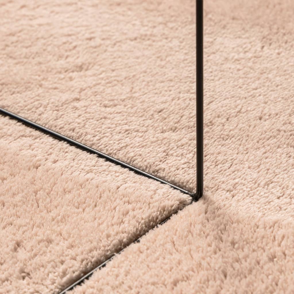 Teppe HUARTE kort luv mykt og vaskbart blush 80x200 cm