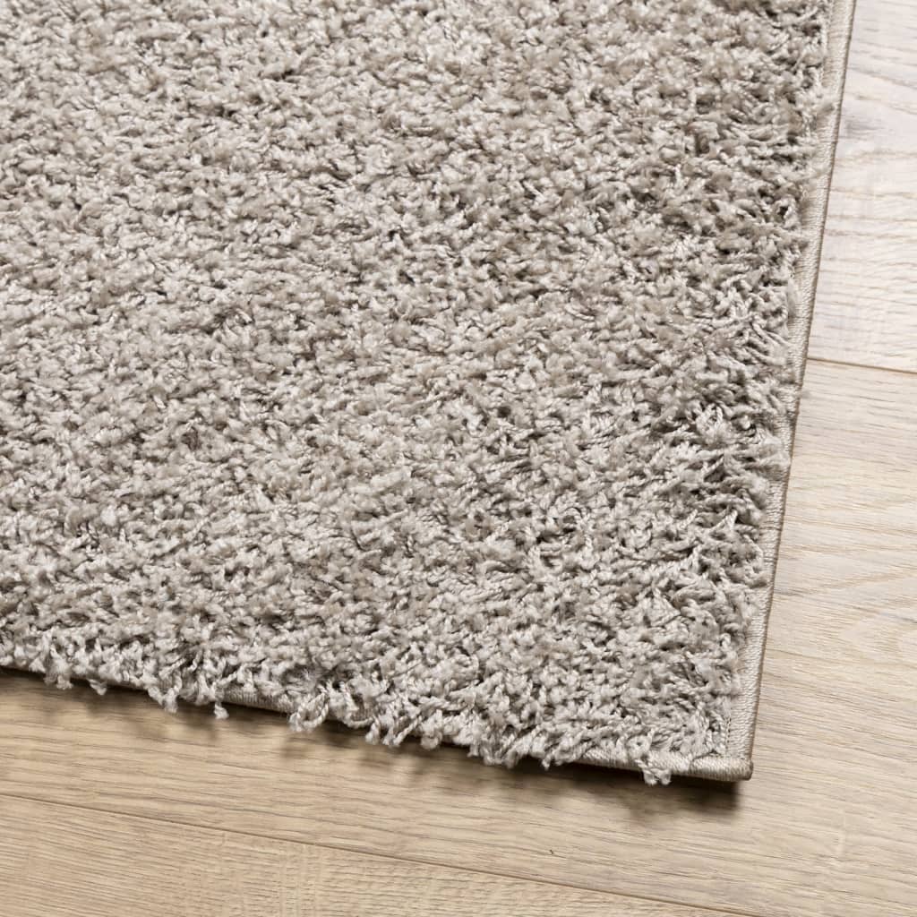 Tykt teppe PAMPLONA høy luv moderne beige 160x160 cm