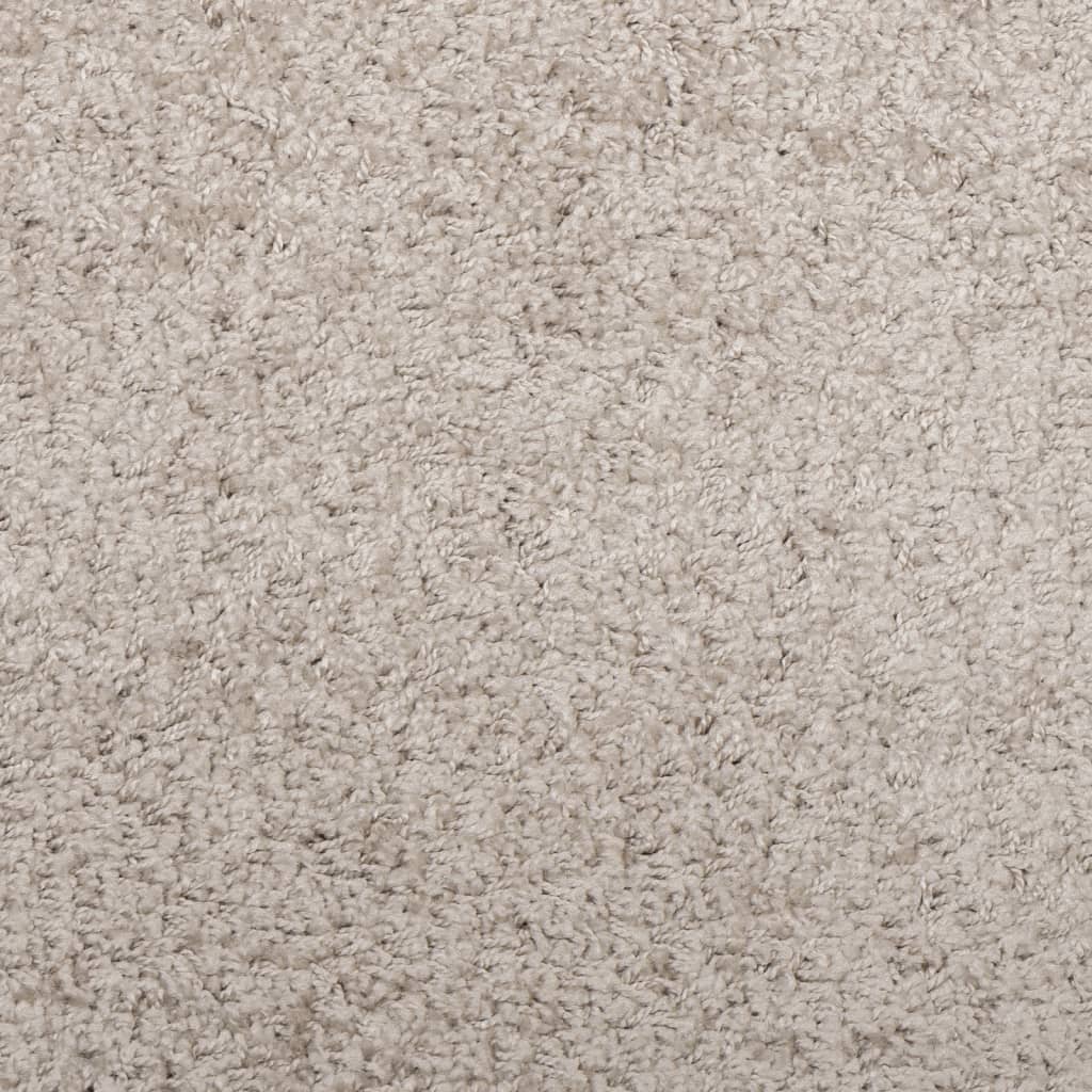 Tykt teppe PAMPLONA høy luv moderne beige 160x160 cm