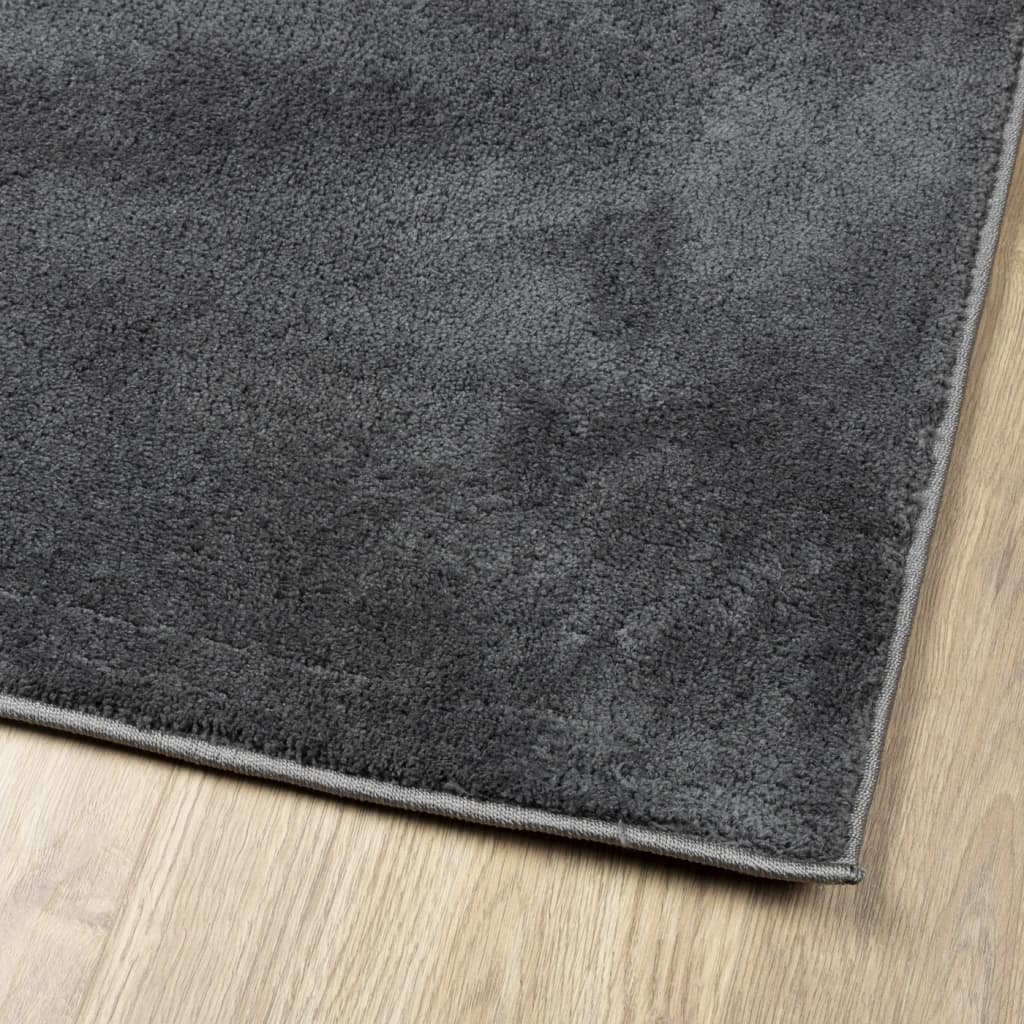 Teppe OVIEDO kort luv antrasitt 80x250 cm