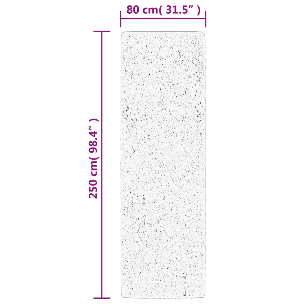Teppe OVIEDO kort luv antrasitt 80x250 cm