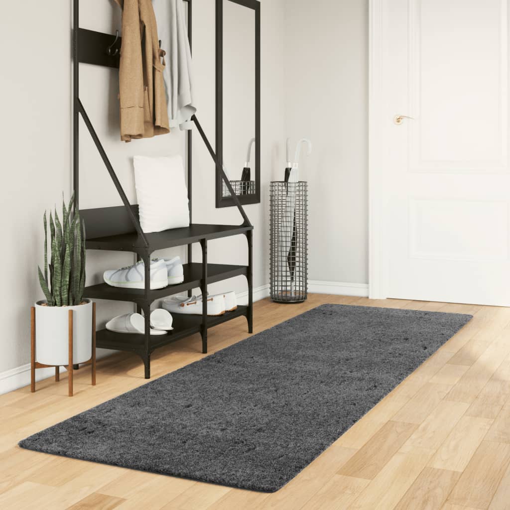Teppe OVIEDO kort luv antrasitt 80x250 cm