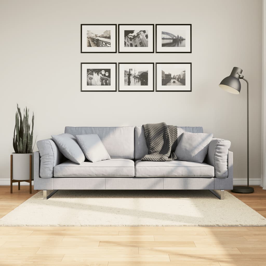 Teppe OVIEDO kort luv beige 120x170 cm