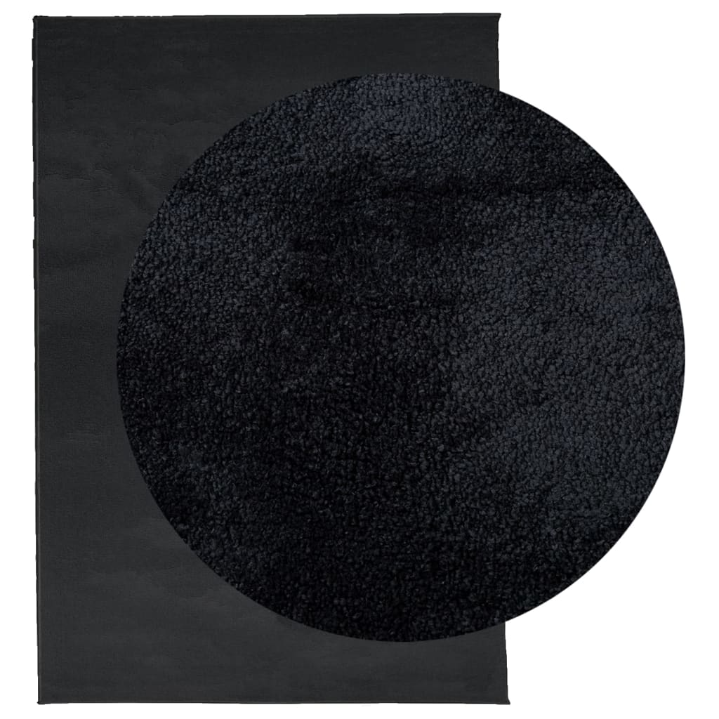 Teppe OVIEDO kort luv svart 160x230 cm