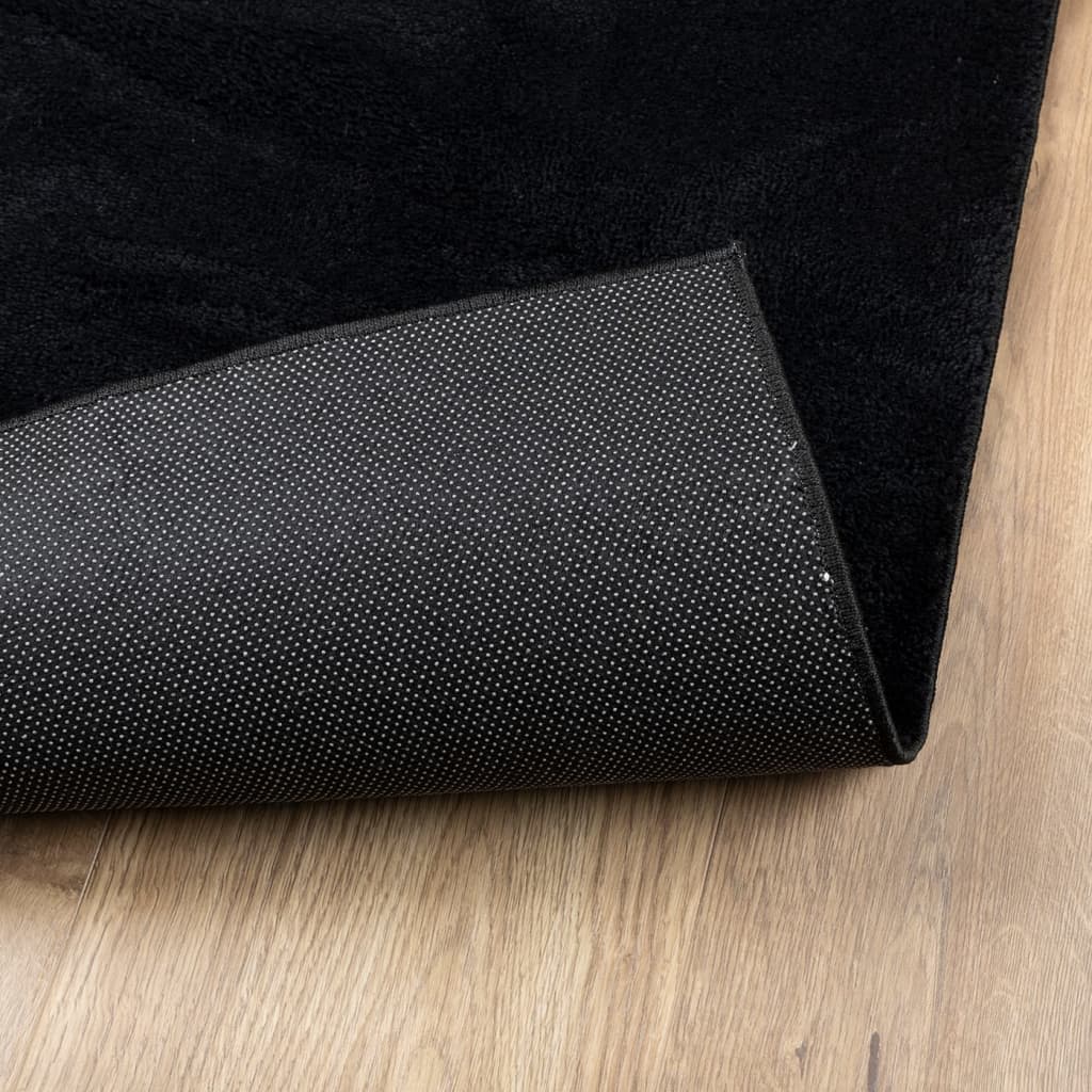 Teppe OVIEDO kort luv svart 160x230 cm