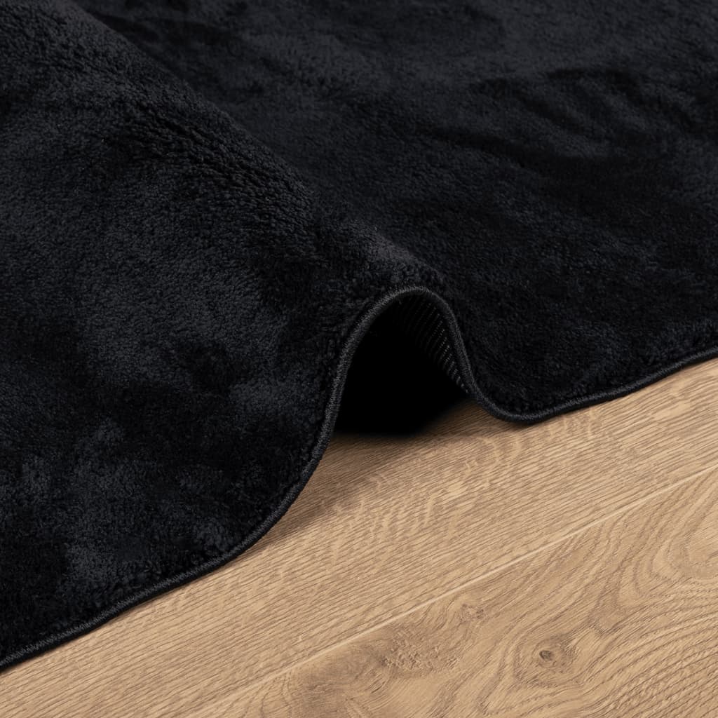 Teppe OVIEDO kort luv svart 160x230 cm